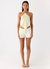 Viona Halter Top - Yellow