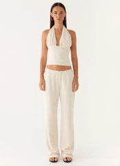 Josephina Halter Top - Oat
