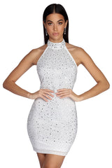 Lyla Formal Heat Stone Mini Dress