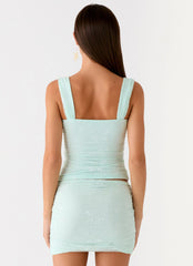 Lea Lace Top - Blue
