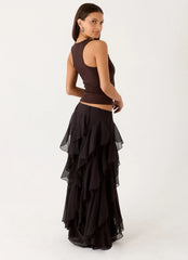 Silvanna Maxi Skirt - Chocolate