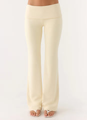 Renae Low Rise Pants - Baby Yellow