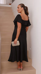 Louisa Midi Dress - Black