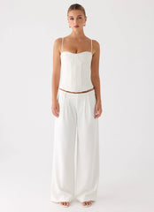 Samuel Low Rise Suiting Pants - White