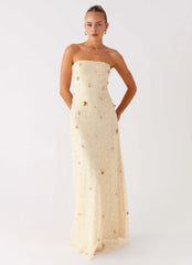 Orelli Shell Sequin Knit Maxi Dress - Ivory