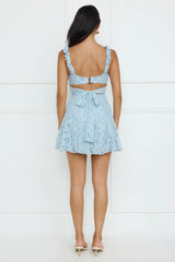 Refreshing Soul Lace Mini Dress Blue
