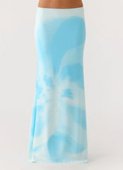 Moka Maxi Skirt - Blooming Blue