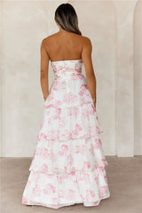Sunlit Serendipity Strapless Maxi Dress Floral