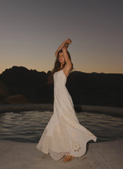 Fabienne Spliced Cotton Maxi Dress - Ivory