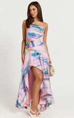 Amalie The Label - Keziah One Shoulder Asymmetric Maxi Dress - Int