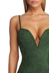 Fab In Faux Suede Mini Dress