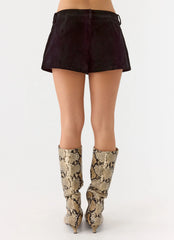 Jeremy Faux Suede Shorts - Black