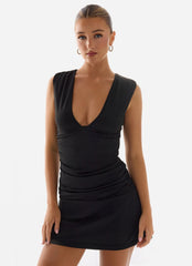 Cherry Sky Mini Dress - Black