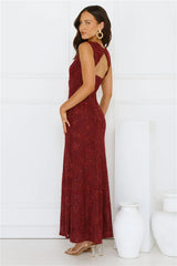 Stay Fab Maxi Dress Wine