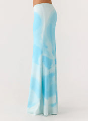Moka Maxi Skirt - Blooming Blue