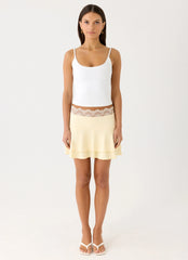 Aleenah Mini Skirt - Yellow