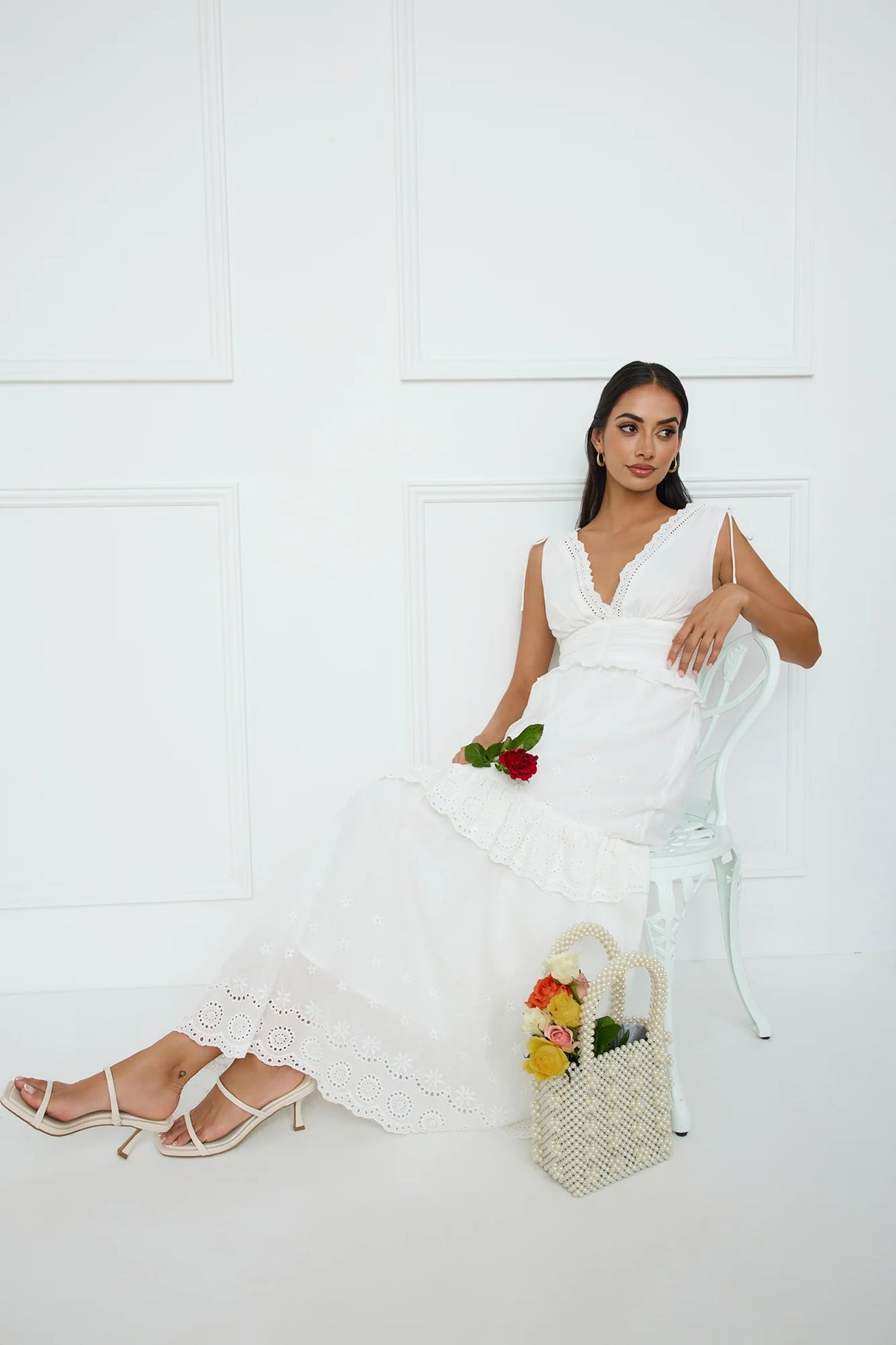 Desert Oasis Maxi Dress White