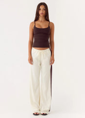 Deacon Low Rise Pants - Bloom Stripe